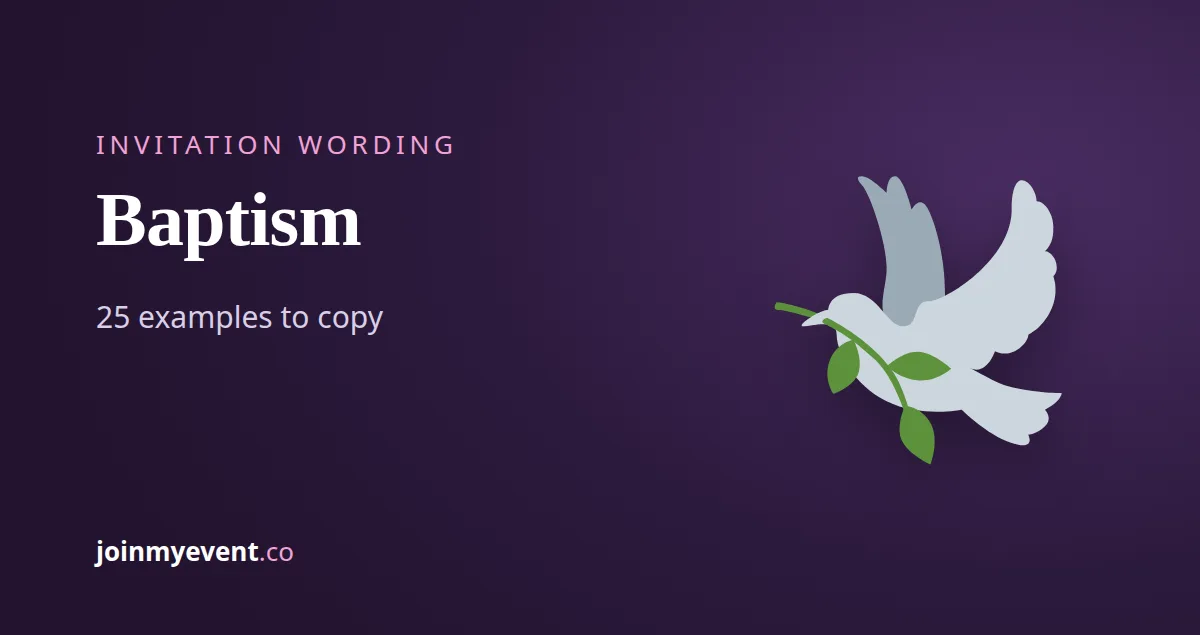 Baptism and Christening Invitation Wording: 25 Examples to Copy