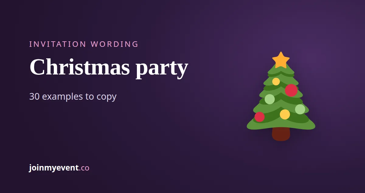 Christmas Party Invitation Wording: 30 Examples to Copy